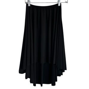 Body Wrappers Black High-Low Dance Midi Skirt Size M
